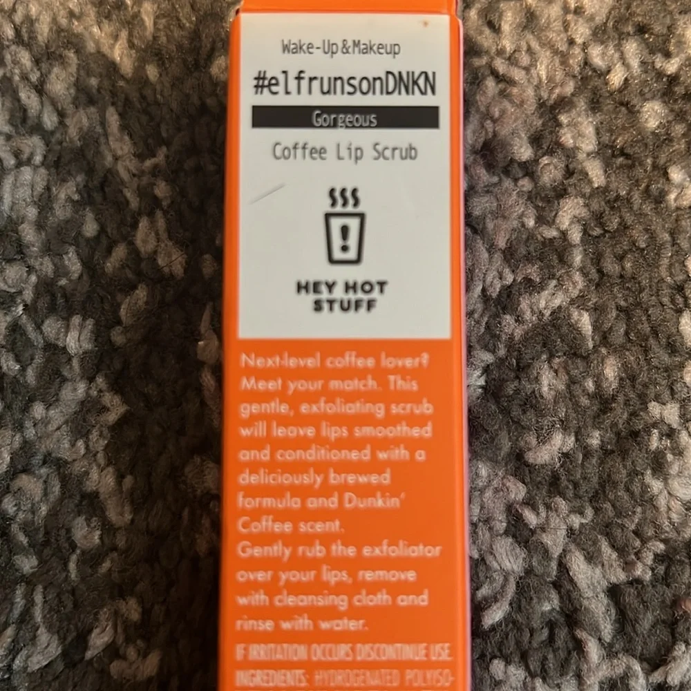 E.L.F X DNKN’ Dunkin Donuts coffee lip scrub, NIB!